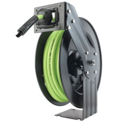 Legacy Manufacturing LEGL8611FZ Flexzilla Open Face Retractable Air Hose Reel, 3/8 in. x 50 ft., Heavy Duty, Lightweight, Hybrid, ZillaGreen -