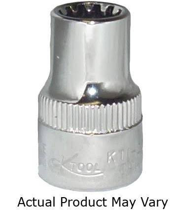 K Tool International KTI20214 Chrome Spline Socket 3/8" Drive 7/16"