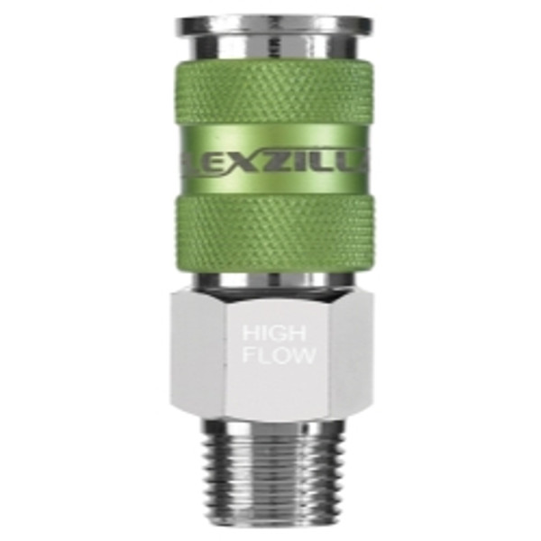 Legacy Manufacturing LEGA53626FZ Flexzilla 1/4" Body, 3/8" MNPT Pro High Flow Coupler