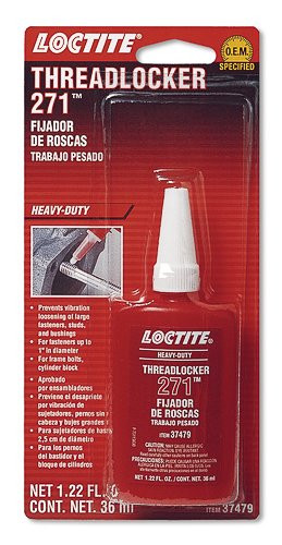 Loctite Coproration LCT37479 Loctite 271 Red Heavy Duty Threadlocker Bottle, 36-milliliter