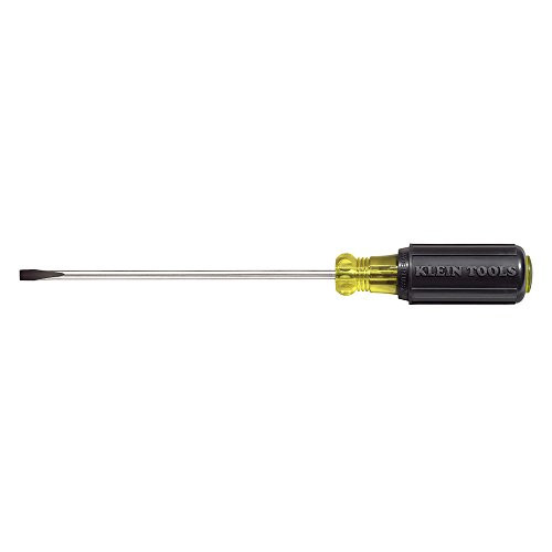 Klein Tools KLE601-10 3/16'' (5 mm) Cabinet-Tip Screwdriver 10'' (254 mm) Round-Shank