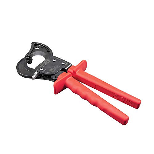 Klein Tools KLE63060 Cable Cutters, Ratcheting Cable Cutter Cuts Up to 750 MCM, Great for Cable Preparation