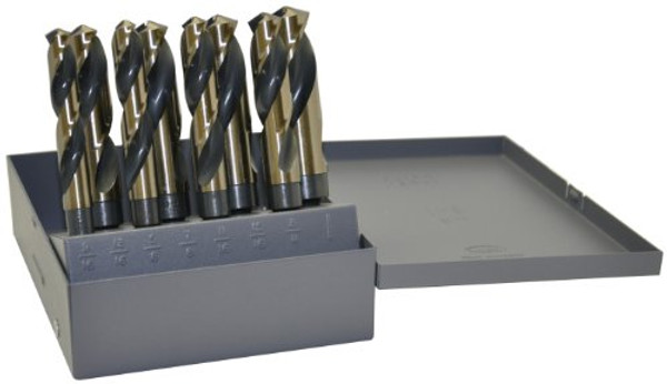 R W THOMPSON INC KNK8KK12 KnKut 8 Piece S & D 1/2" Reduced Shank Drill Bit Set 9/16"-1" by 16ths