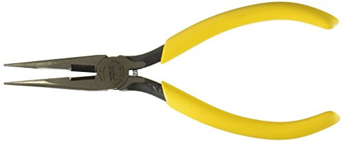 Klein Tools KLED203-6C 6'' (152 mm) Standard Long-Nose Pliers - Side-Cutting with Spring