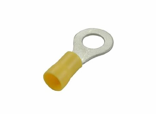 The Best Connection JTT2016H JT & T Products () - 12-10 AWG 5/16" Stud, Vinyl Insulated Ring Terminals, Yellow, 12 Pcs.