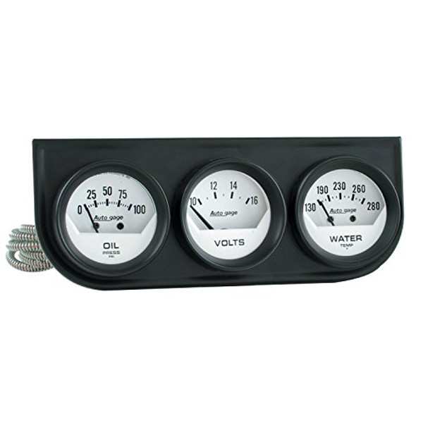 AUTO METER 2324 A.GAGE WHT.FACE OIL/VLT/W