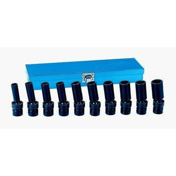 Grey Pneumatic GRE1210UMD (1210UMD) 3/8" Drive 10-Piece Deep Universal Metric Socket Set