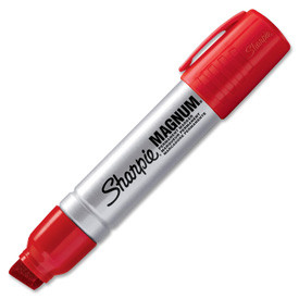 Vise Grip HAN44002 Sharpie & #174 Magnum Permanent Marker, Extra Large Chisel, Red Ink