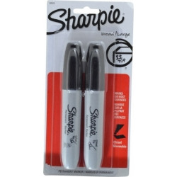 Vise Grip HAN38262PP Sharpie Chisel Tip Permanent Markers, Black 2 ea (Pack of 18)