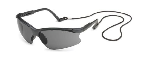 Gateway Safety GWS16GB83 Safety Glasses, Scorpion, Gray Lens, Black Frame, Adjustable Length Temples, Safety Retainer