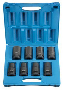 Grey Pneumatic GRE9108D 1" Drive 8 Piece Deep SAE Impact Socket Set