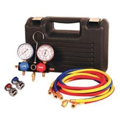 FJC FJC6698 FJC R134A/R12/R22 Dual Aluminum Gauge Set with Case