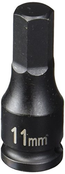 Grey Pneumatic GRE1911M Impact Hex Bit Socket, 3/8" Drive, 11mm Hex Bit, 2" Long