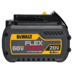 DeWalt DWTDCB606 & #174 20/60V Li-Ion Flexvolt Battery 6Ah Extended Capacity