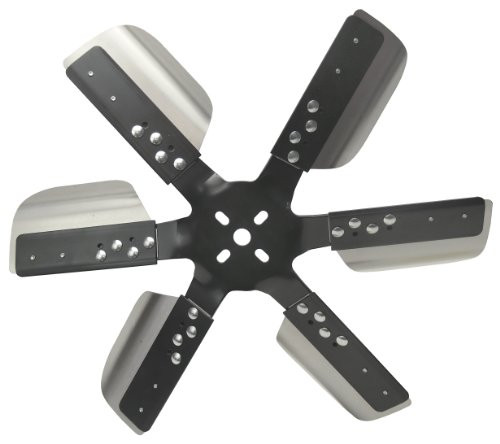 DERALE 17618 Heavy Duty Flex Fan: 18 Diameter; Reverse Rotation; Stainless Blades; Black Hub