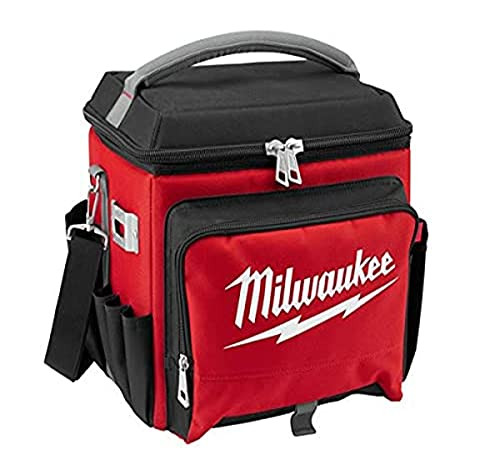 MILWAUKEE HAND TRUCKS MWK48-22-8250 Milwaukee Electric Tool Sided Jobsite Cooler, Polyester, 11.1" x 13.77" 14.96" H, 3, 5 Pockets