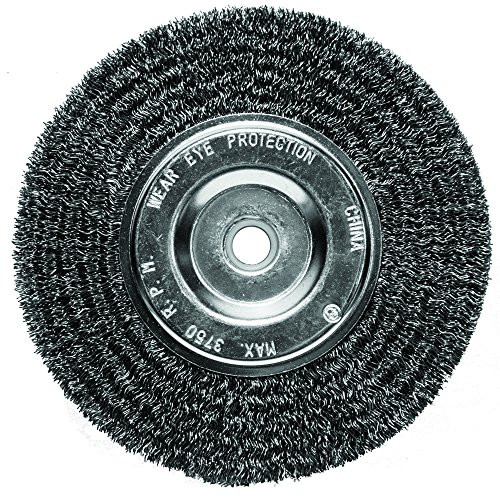 Century Drill & Tool CY76863 Century Drill and Tool Fine Bench Grinder Wire Wheel Brush, 6-Inch