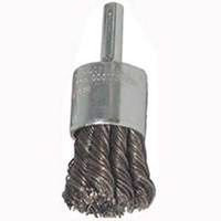 Weiler WEI36051 Wire End Brush, 1" Diameter, Extra Coarse Knotted Wire, 1/4" Round Stem, 20,000 RPM Max