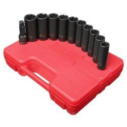 Sunex SUN2611 2611 1/2-Inch Drive Extra Thin Wall Deep Impact Socket Set