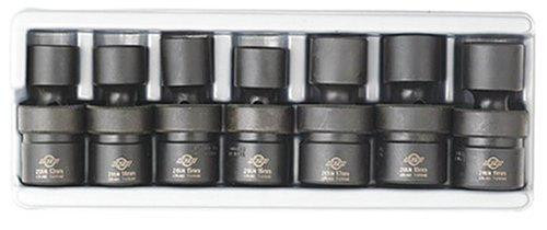 Sunex SUN2655 2655 7 Piece 1/2-Inch Drive Universal Standard Metric Impact Socket Set