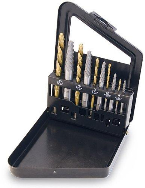 Titan TIT16013 Tools 16013 10 Screw Extractor and Left Hand Drill Bit Set