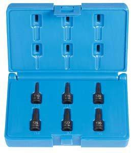 Grey Pneumatic GRE996T 1/4" Drive 6 Pc Internal Torx Impact Driver Set