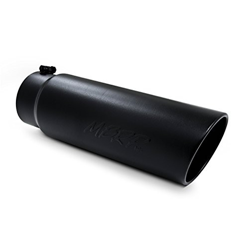 MBRP T5125BLK 6" O.D. Angled Rolled End Exhaust Tip (Black Coated)