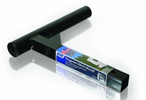 CAMCO 51611 Camco Hitch Mount Flagpole Holder, Fits Standard 2-Inch Hitch Receivers, Durable and Rust Resistant (), White