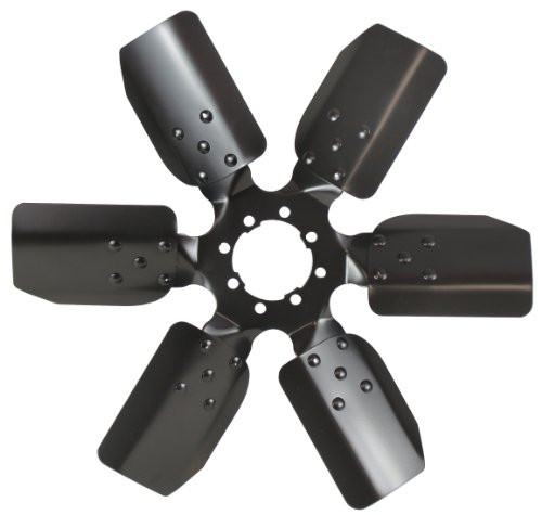 DERALE 17117 Heavy Duty Fan Blade Series 1000 17" Steel Clutch Fan Standard Rotation , Black