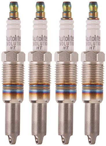 AUTOLITE HT0 Set (12pcs) Platinum Core Spark Plugs Resistor Tapered Seat 16mm x 1.50 Thread