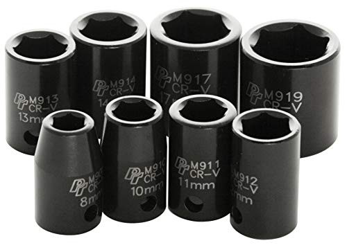 Wilmar M589DB Performance Tool 8pc 3/8" Dr MET Impact Skt Set