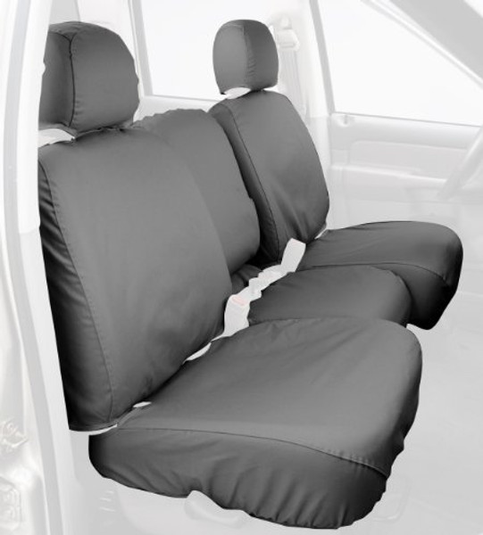 COVERCRAFT SS3261PCGY Custom-Fit Front Bench SeatSaver Seat Covers - Polycotton Fabric, Grey