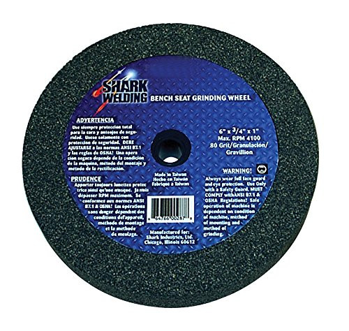 Shark Industries Ltd SI12780 Shark 8-Inch by 1-Inch Bench Seat Grinding Wheel with Grit-36
