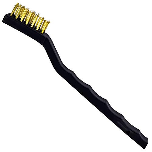Shark Industries Ltd SI14005 Shark 7.25-Inch Plastic Handle Compact Brass Scratch Brush