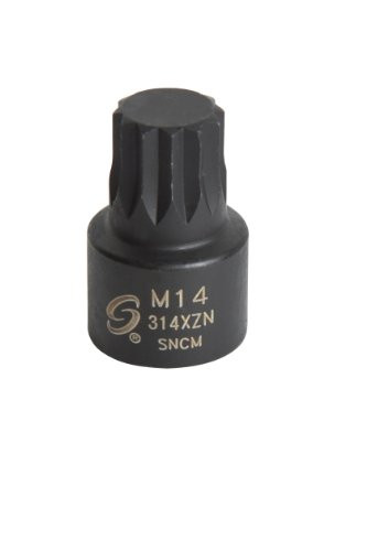 Sunex SU314XZN 3/8-Inch Drive M14 Stubby Triple Square Impact Socket