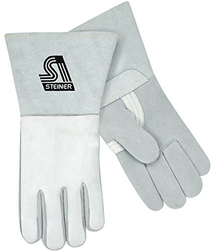 Steiner SB7502-L Premium Welding Gloves, Pearl Elk skin, Foam Lined Back, Large