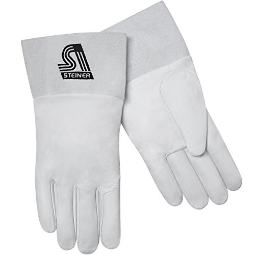 Steiner SB0229X 0229-X TIG Gloves, Grain Goatskin Unlined 3-Inch Cuff, Extra Large