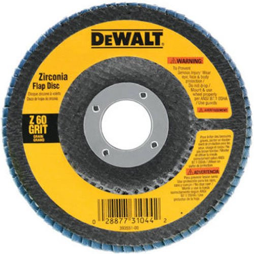 DeWalt DW8302 4 & quot x 5/8 & quot 60 Grit Zirconia Angle Grinder Flap Disc