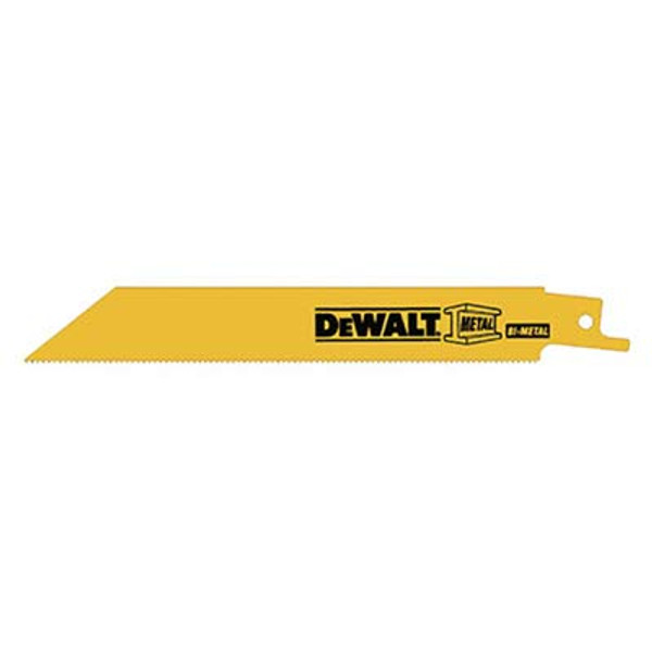 DeWalt DW4811B25 6-Inch 18 TPI Straight Back Bi-Metal Reciprocating Saw Blade (25-Pack)