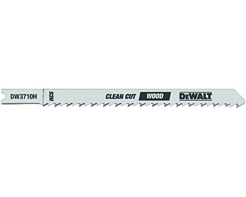 DeWalt DW3710H 4-Inch 10 TPI Fine Smooth HCS U-Shank Woodcutting Jig Saw Blade (5-Pack)