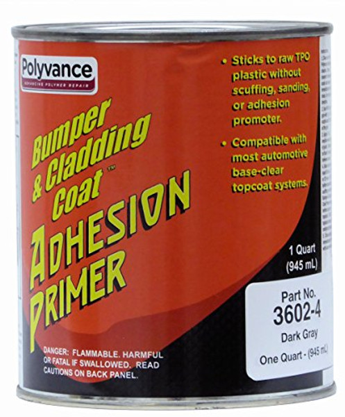 POLYVANCE UR3602-4 Bumper and Cladding Adhesion Coat Primer - Dark Gray, Qt