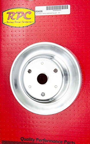 RACING POWER R9608 Company Chrome LWP Triple Groove Crank Pulley