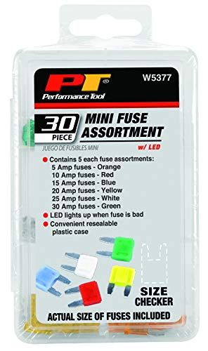 Wilmar PMW5377 Performance Tool Mini Fuse Assortment, 30-Piece