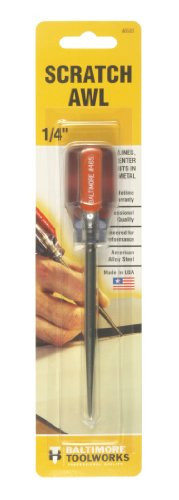 Mayhew MY46502 Select 5-1/2-Inch Blade 6-1/4-Inch OAL 1/4-Inch Scratch Awl , Black