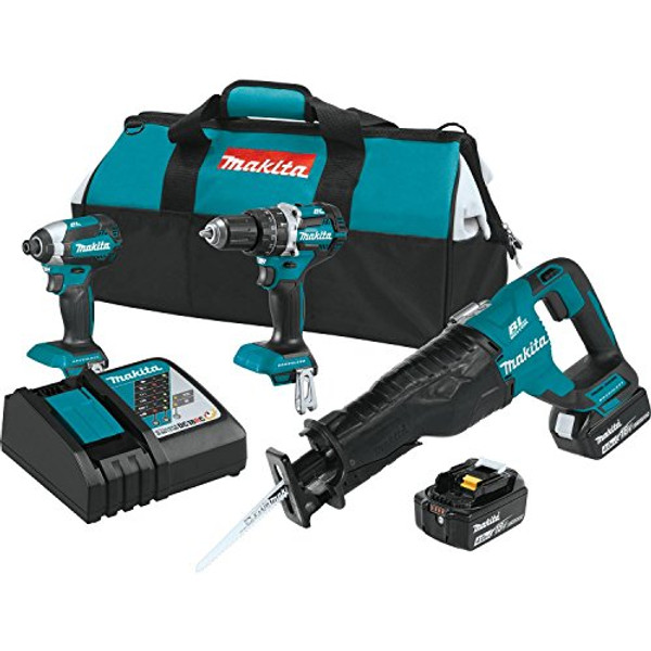 Makita MPXT328M 4.0 Ah 18V LXT Lithium-Ion Brushless Cordless Combo Kit, 3 Piece