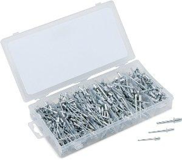 Titan TIT45228 45228 Aluminum Rivet Assortment, 500 Piece, Pack Of 6