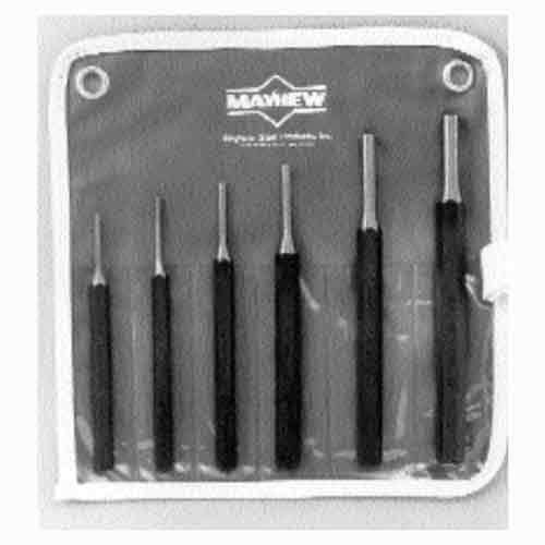 Mayhew MAY76075 4102-K Pin Punch Kit, 6-Piece