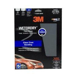 3M MMM32038 (TM) Wetordry(TM)Sandpaper, 32038, 400 Grit, 9 inch x 11 inch, 5 sheets per pack