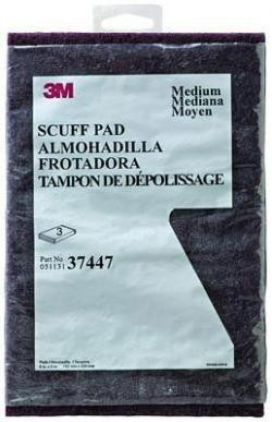 3M MMM37447 Scotch-Brite HP-HP Non-Woven Aluminum Oxide Hand Pad - Very Fine Grade - 6 in Width x 9 in Length - Package Type: 3 Pack - 37447 [PRICE is per PACK]