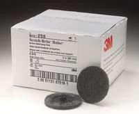 3M MMM7516 7516 2" Scotch Brite Roloc Surface Conditioning Discs, Super Fine, Gray - 25 Per Box